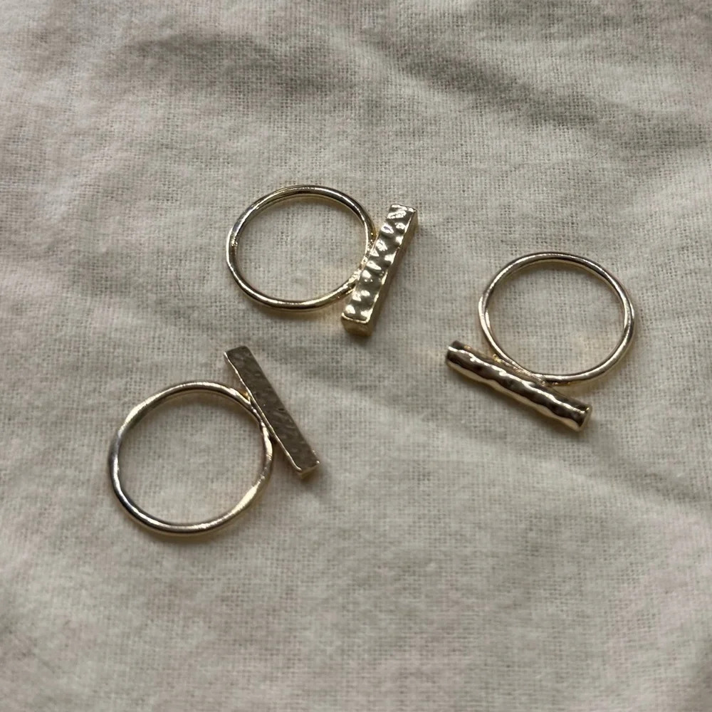 Gold Bar Rings - Picture 6 of 7